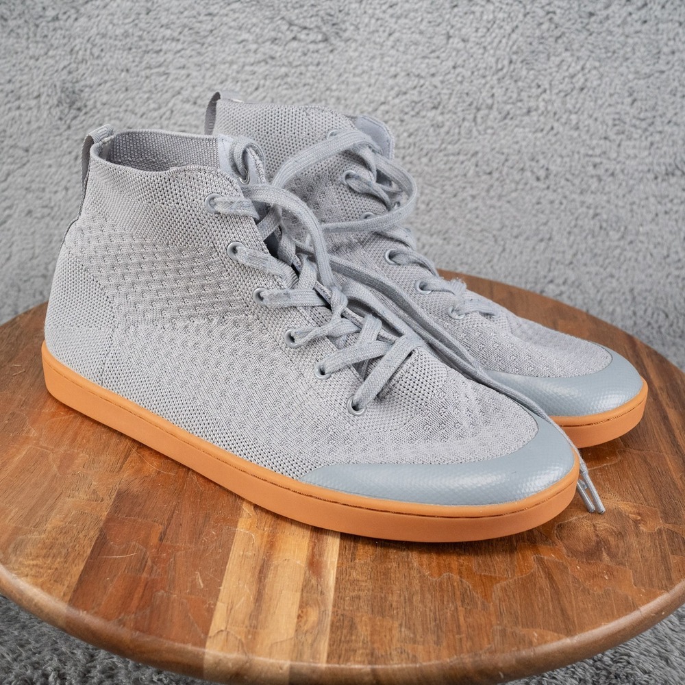 Suavs The Legacy High Top Mens Sz 8 Wmns 10 Grey Knit Gum Sole Barefoot Sneakers